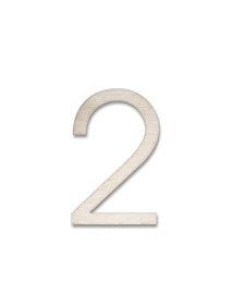 RVS Huisnummer Sticker 2