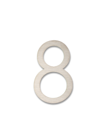 RVS Huisnummer Sticker 8