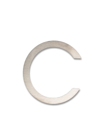 RVS Huisnummer Sticker C