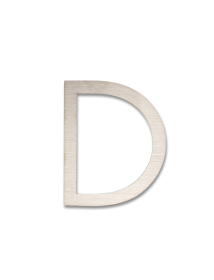 RVS Huisnummer Sticker D