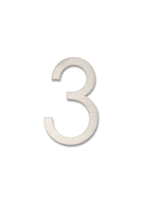 RVS Huisnummer Sticker 3