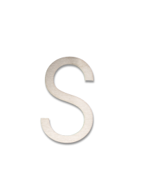 RVS Huisnummer Sticker S