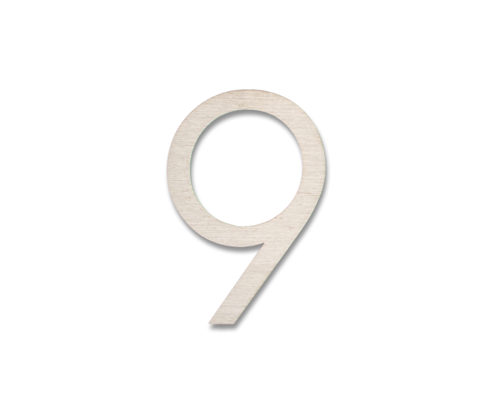 RVS Huisnummer Sticker 9