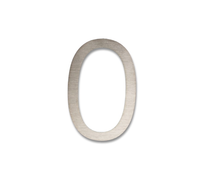 RVS Huisnummer Sticker 0