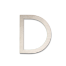 RVS Huisnummer Sticker D